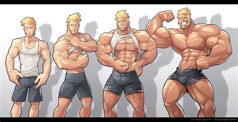 gay muscle growth animation